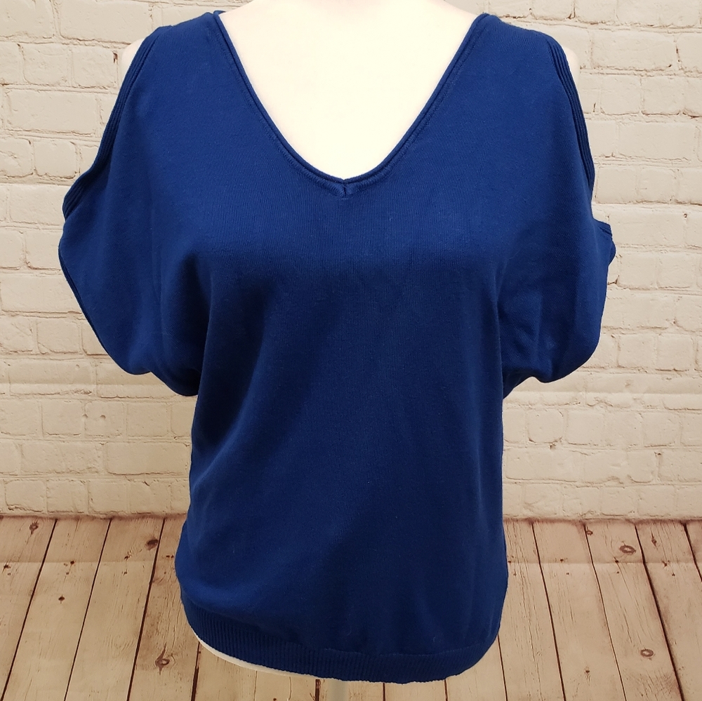 Joseph A Women's XS Cold Shoulder Knit Top Blouse